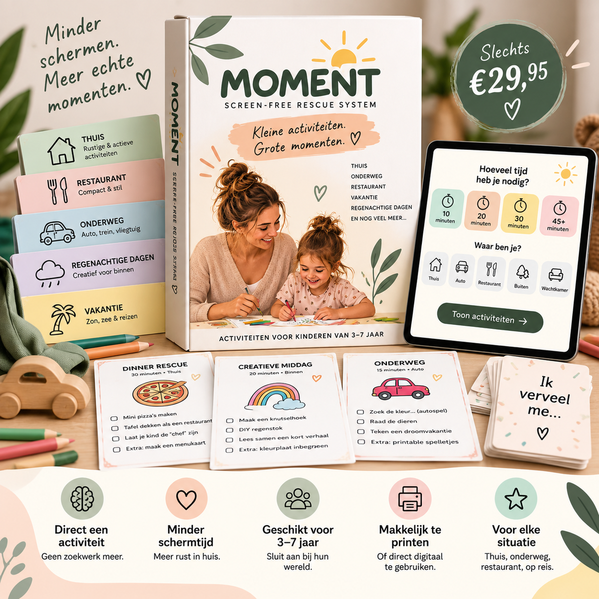 Printbare speelkaarten en activiteiten voor thuis, onderweg en in het restaurant voor kinderen van 3-7 jaar
